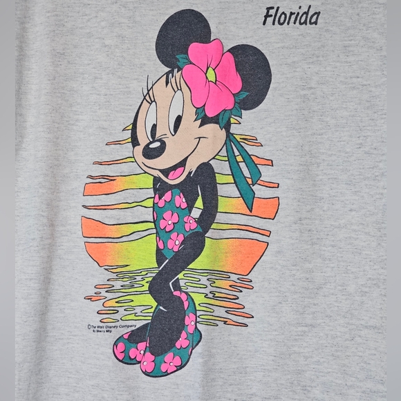 Vintage 80s 90s Walt Disney Co Sherry's Best Minnie Mouse Florida T-Shirt Large - Picture 3 of 5